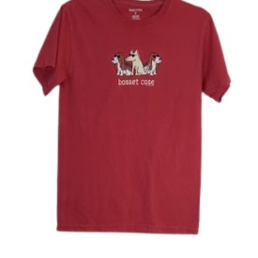 Teddy The Dog Womens Basset Case Graphic Collectible T-Shirt Tee S